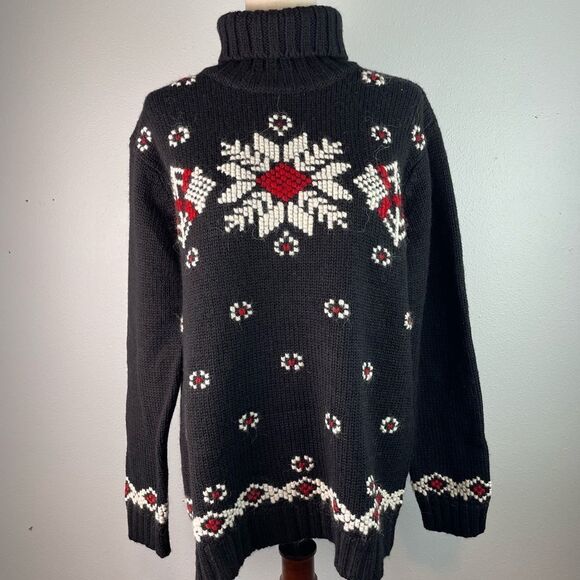 NWT Jones New York Sport Worsted Wool Turtleneck Sweater Size L - Picture 1 of 7